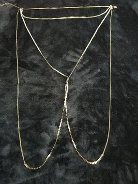 Gold Layered Body Chain Necklace - Brand Unknown